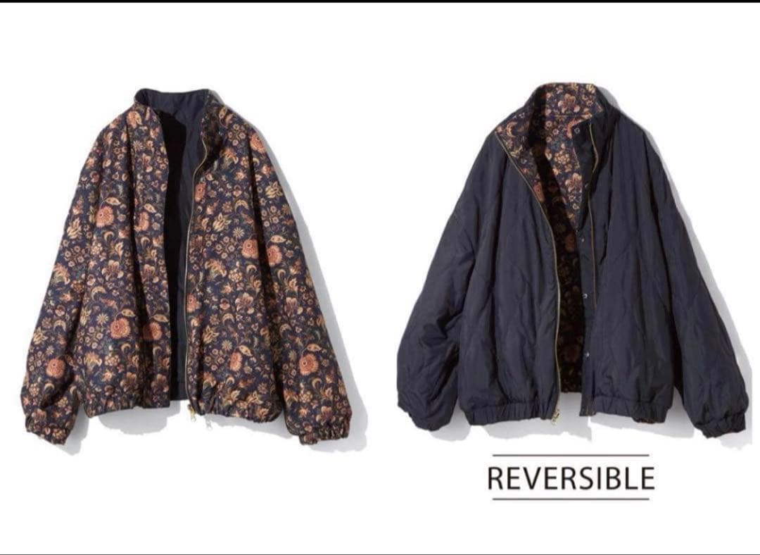 希少✨フェリシモ MEDE19F ミュルーズモダン リバーシブル 中わたブルゾン