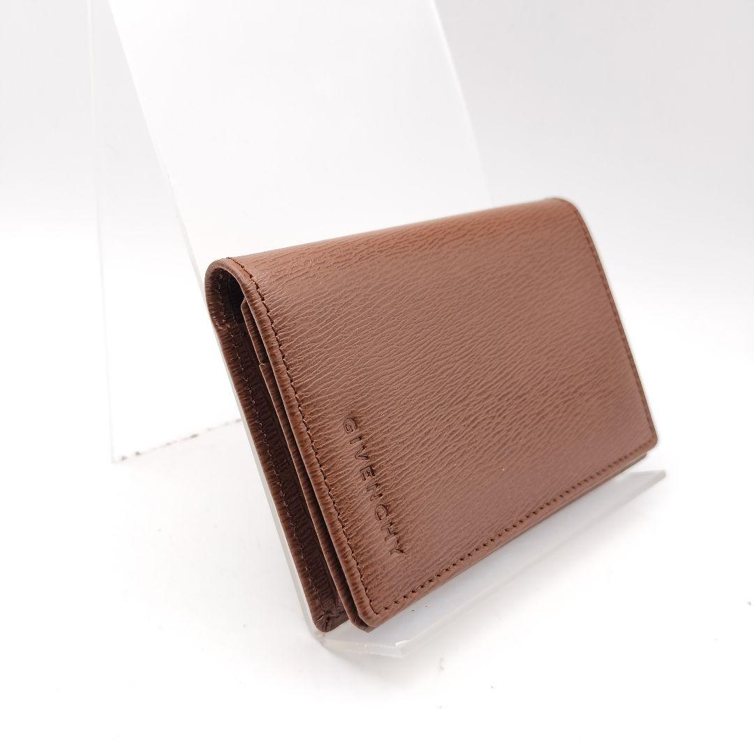 ジバンシー　名刺入れ　カードケース　財布　レザー　ブラウン