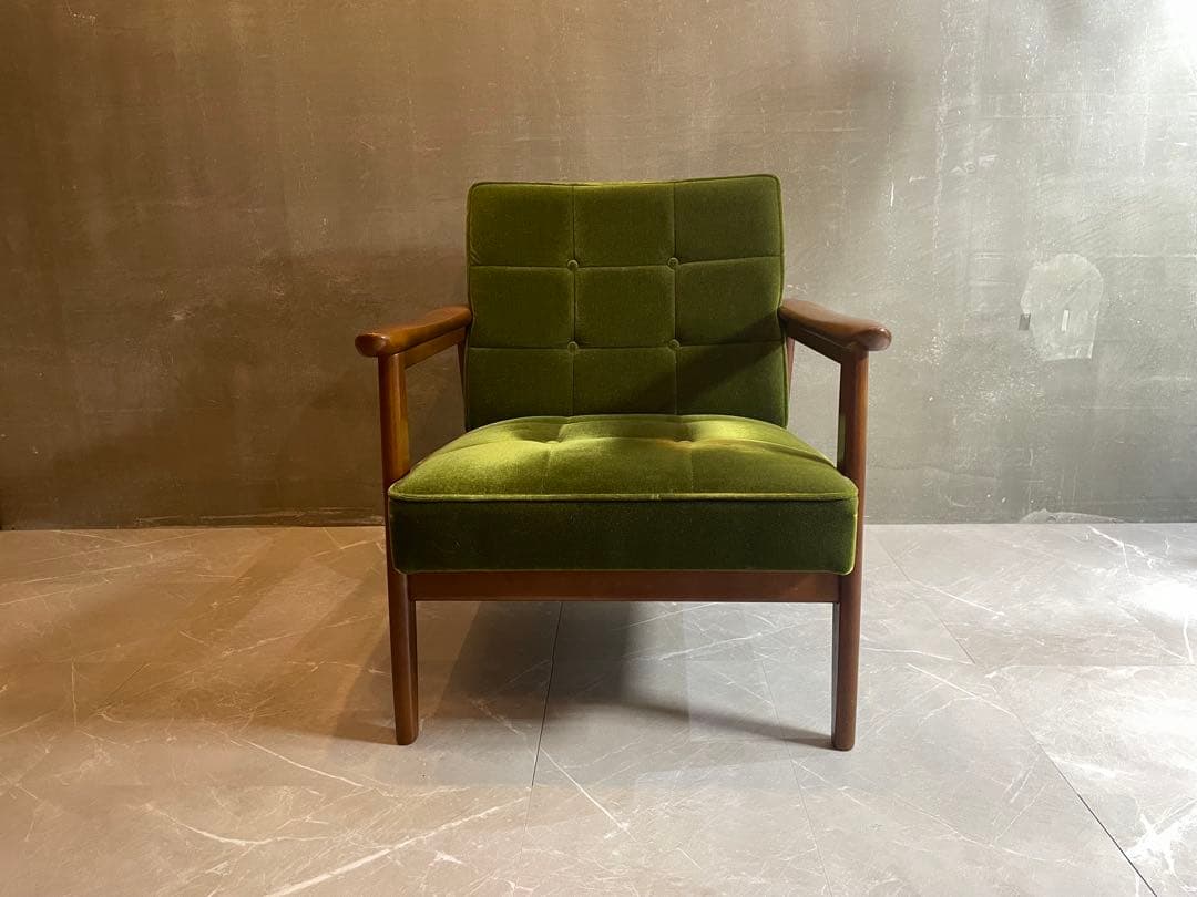 カリモク60 Kチェア 1シーター モケットグリーン 50周年記念 数量限定