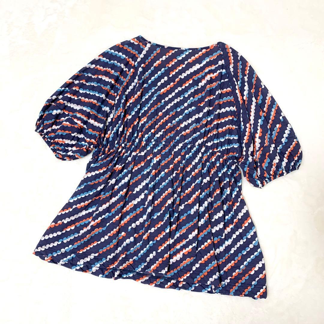 mina perhonen lumpy チュニック 総柄 ネイビー 38