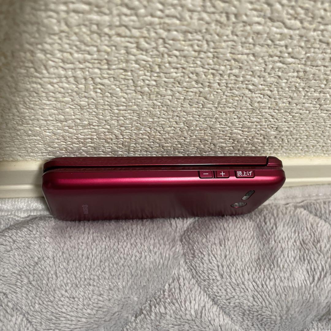 【美品】KYOCERA 京セラ かんたんケータイライト KYF43 ワインレッド