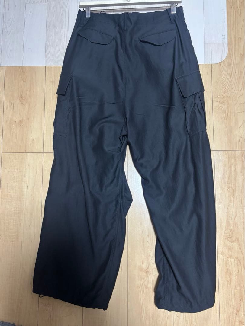 Graphpaper WOOL CUPRO CARGO PANTS ブラック