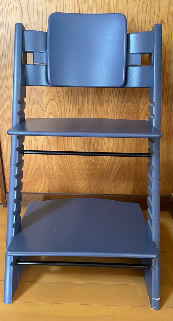 ストッケ ハイチェア トリップトラップ 背中サポート付き 限定色ダークブルー