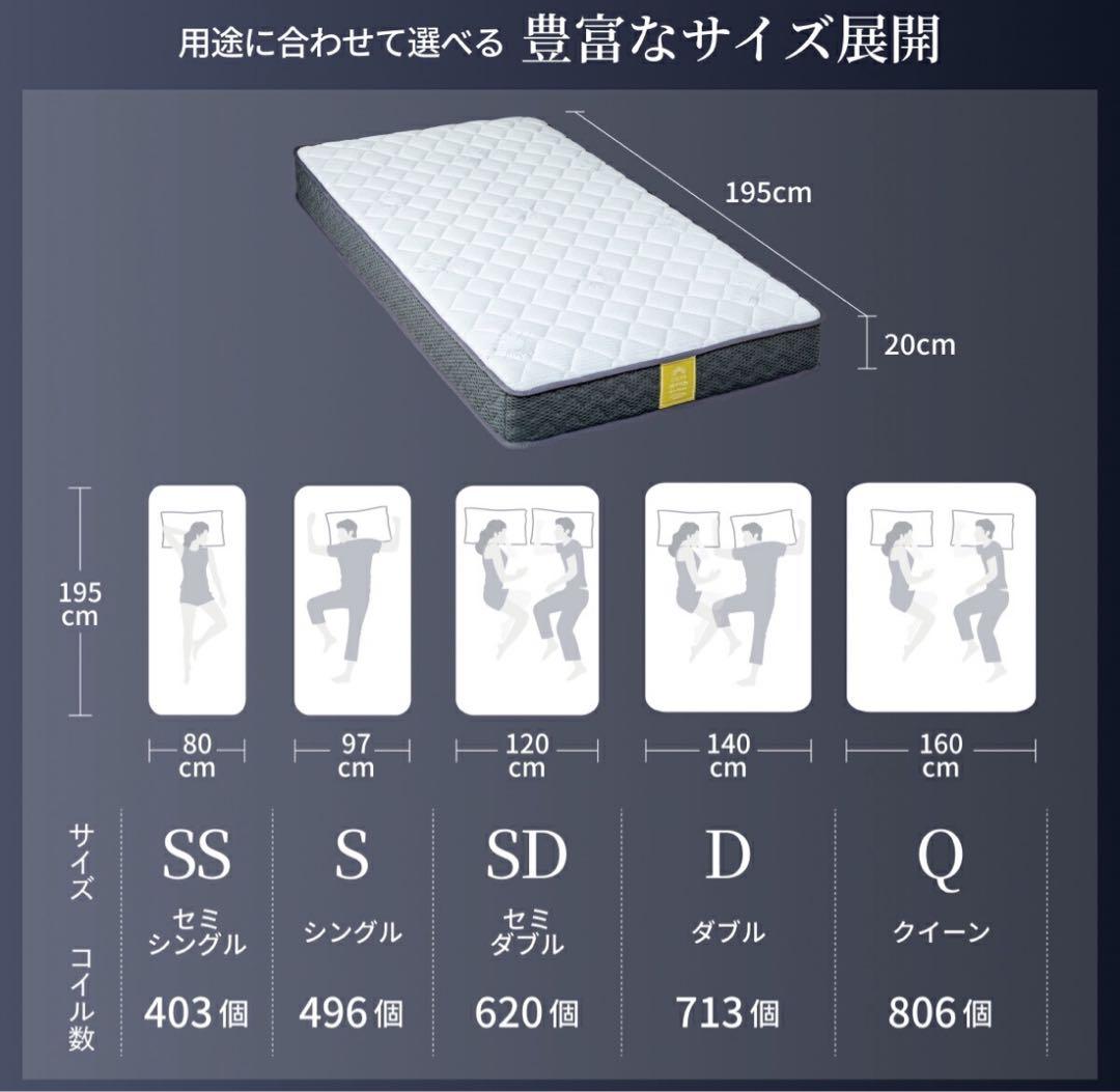 GOKUMIN プレミアムスプリングマットレス シングル ブラック