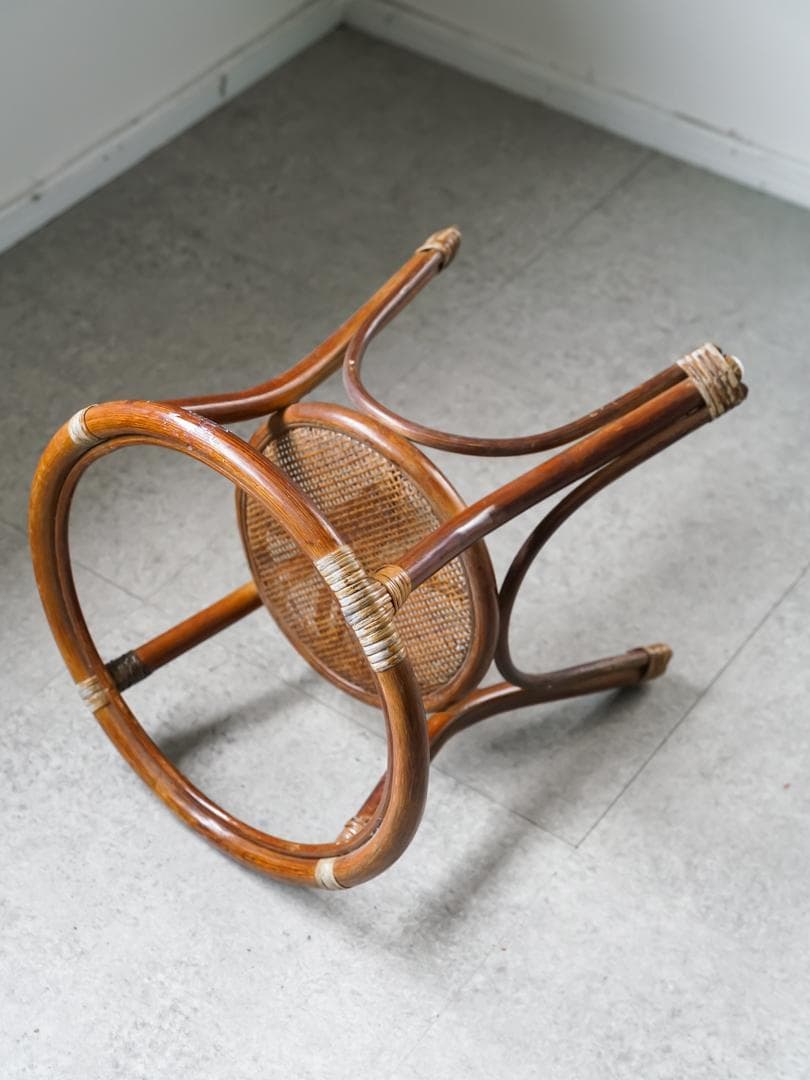 ヴィンテージ ラタン サイドテーブル 籐 ジャパニーズモダン ナチュラル