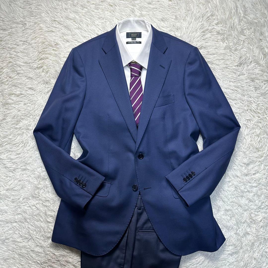 極美品 トゥモローランド ピルグリム 高級生地 セットアップ ネイビー 48