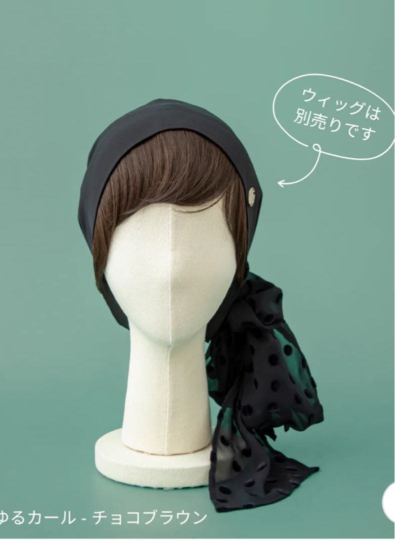 BAREN バレン スカーフハットDot Chiffon-Black Mサイズ