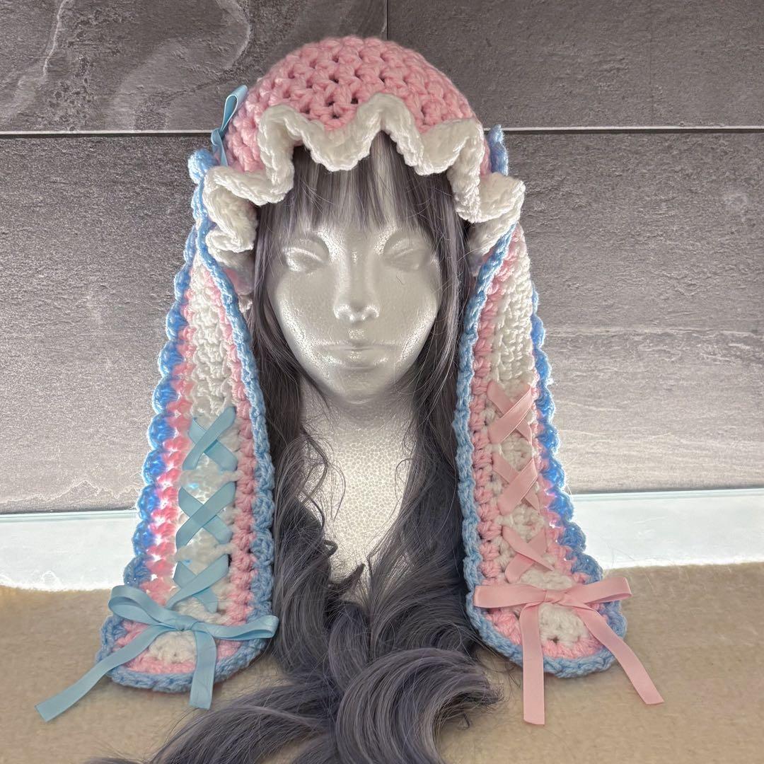 クラウン プロフィールご確認ください。様オーダー　うさ耳ニット帽