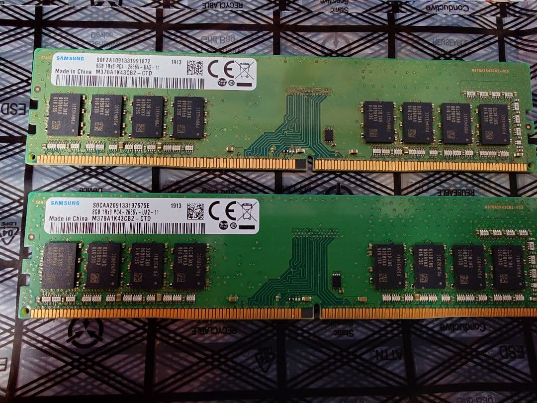 SAMSUNG DDR4-2666V 16GB(8GB×2）⑥