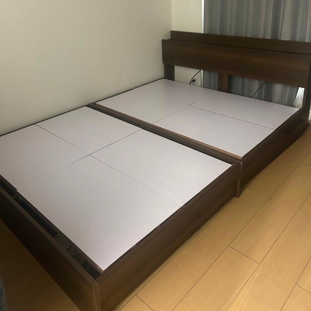 引き出し収納付きベッド RASIK Serest セレスト ブラウン / ダブル