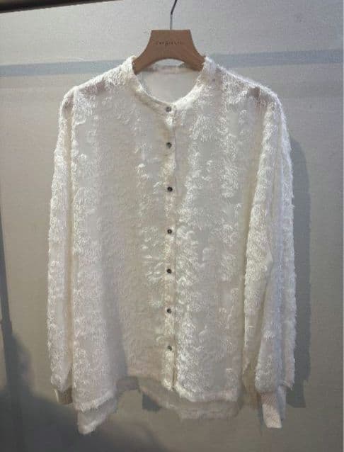 【シャンドゥラローズ】カットジャガード長袖シャツ