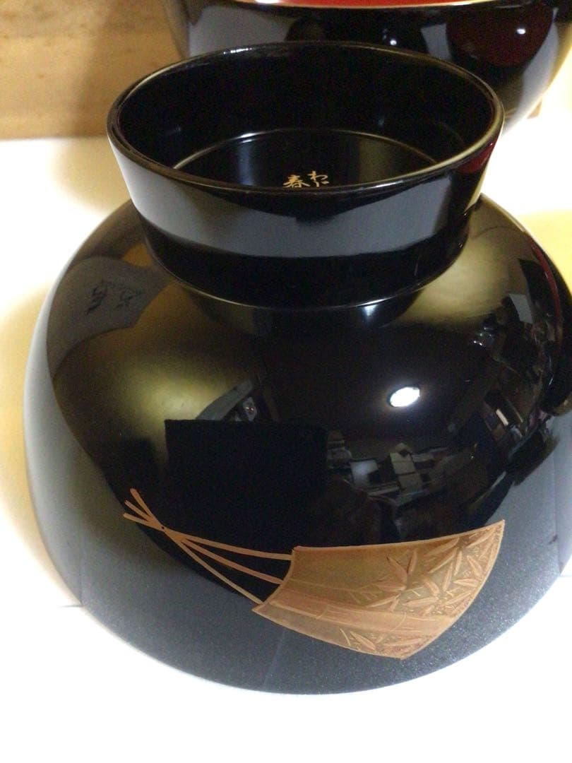 輪島塗 豪華蒔絵 祝椀 ４客セット 共箱付き