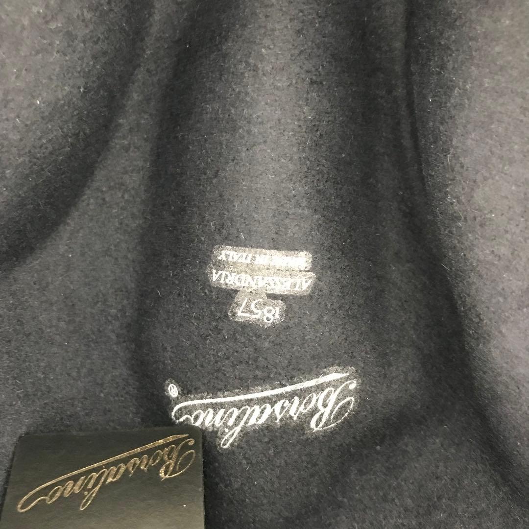 【未使用】ボルサリーノ　ハット　ネイビー　58