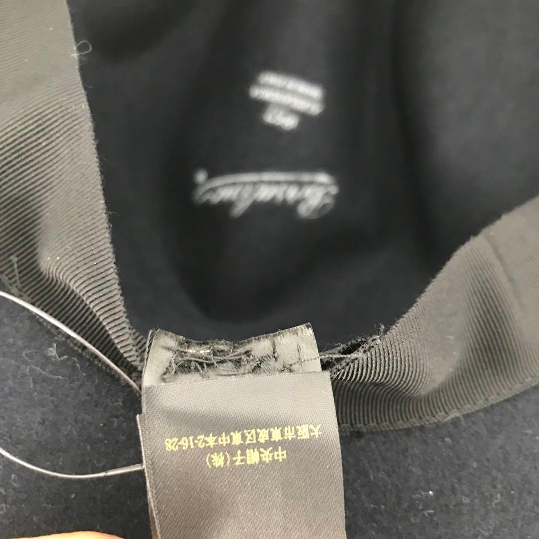 【未使用】ボルサリーノ　ハット　ネイビー　58