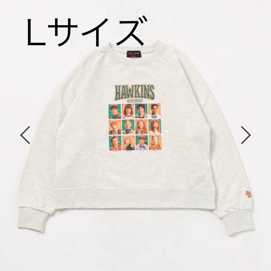 ニコアンド　ストレンジャーシングス　L スウェットプルオーバー