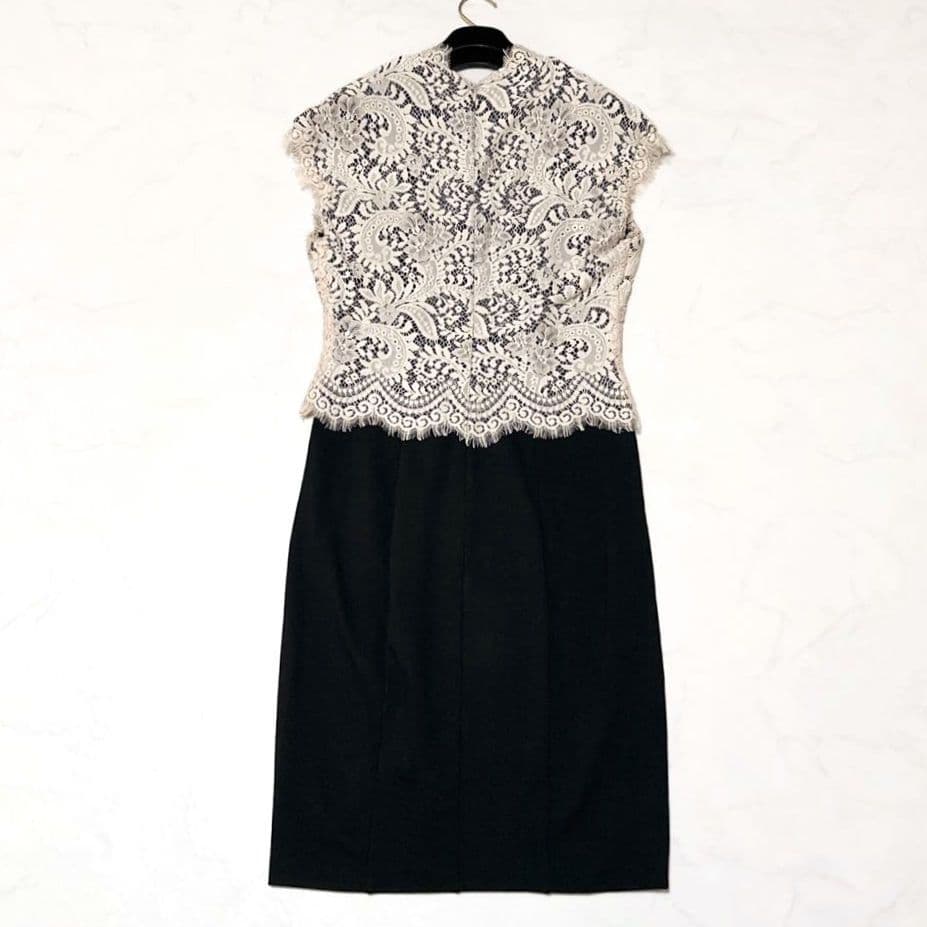 美品✨ テッドベーカー　レース ワンピ―ス　切替　ドレス　大人かわい　上品　3
