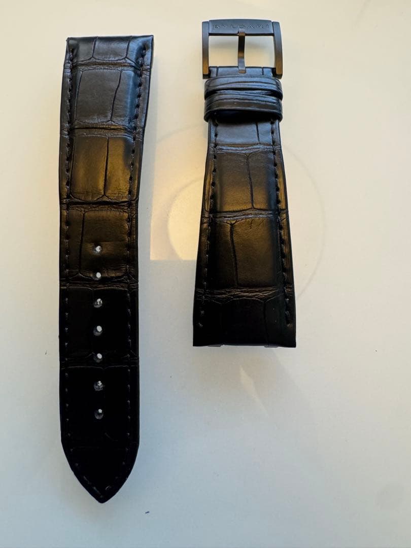 本物 ブルガリ オクト ローマ 純正 ストラップ アリゲーター純正尾錠