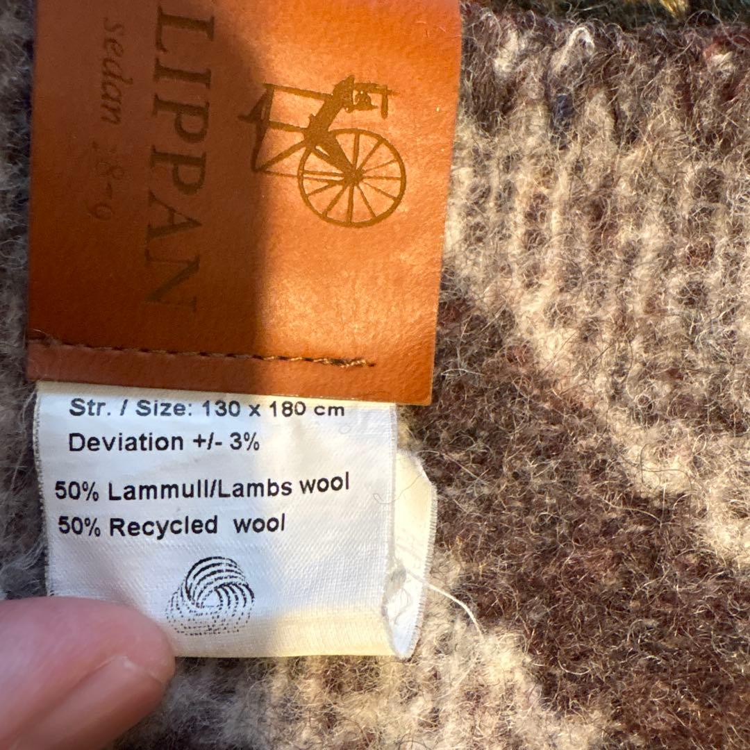 美品　クリッパン　ミナペルホネン　ブランケット　ブラウン