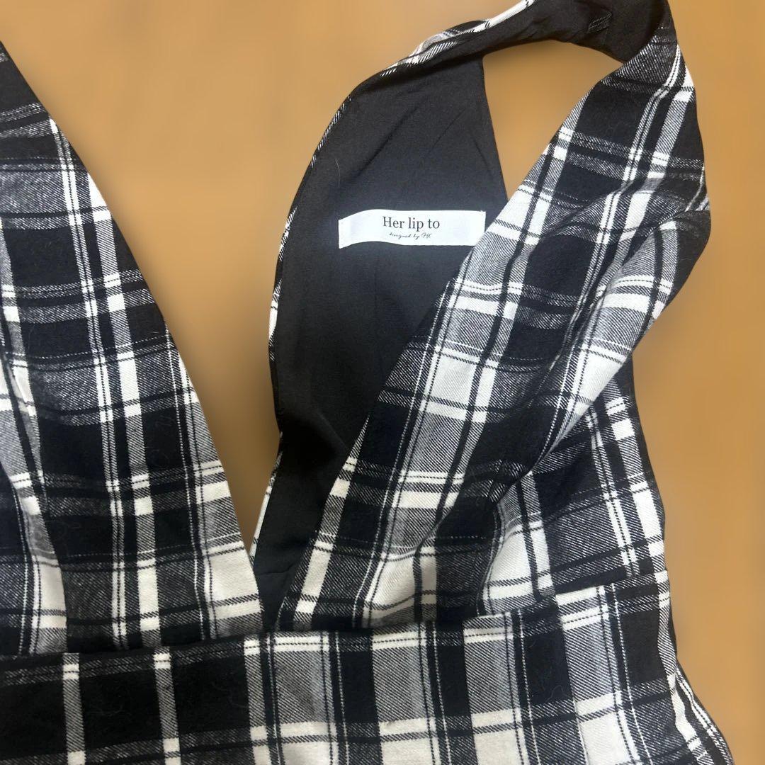 ハーリップトゥ　Classic Plaid Jumper Dress