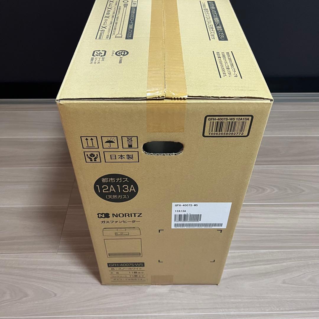 美品 ノーリツ ガスファンヒーター ホース付き 都市ガス