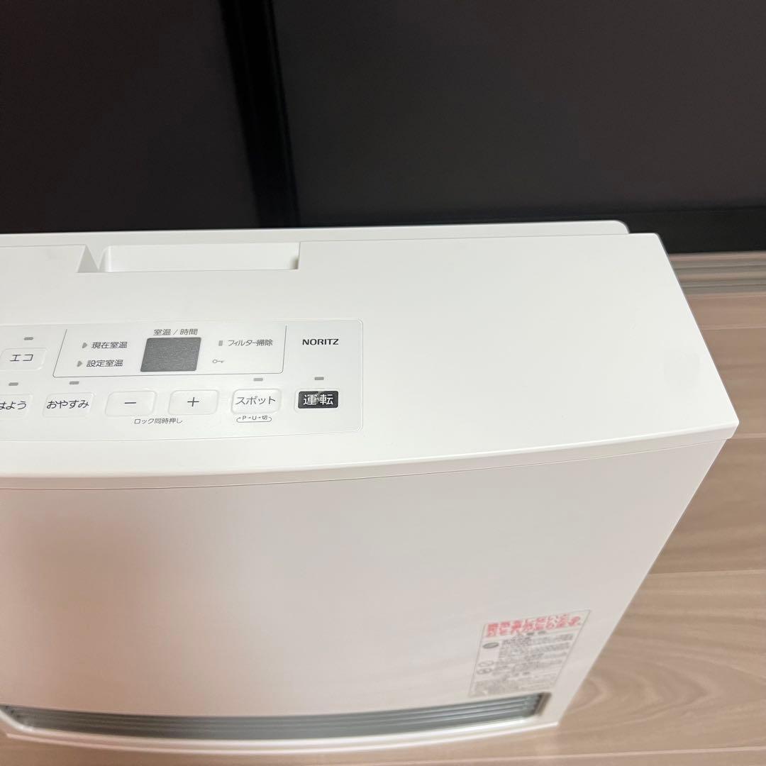 美品 ノーリツ ガスファンヒーター ホース付き 都市ガス