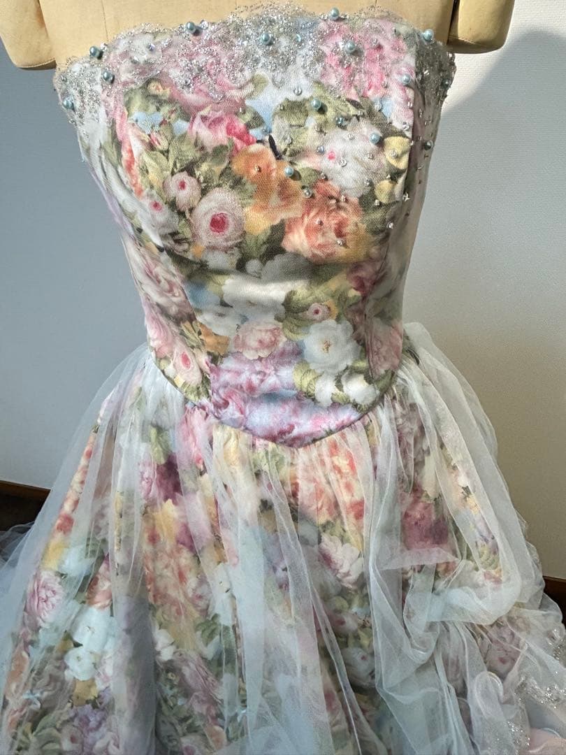 マリア・ローザ MAR-1024 花柄フレアドレス 9-13T