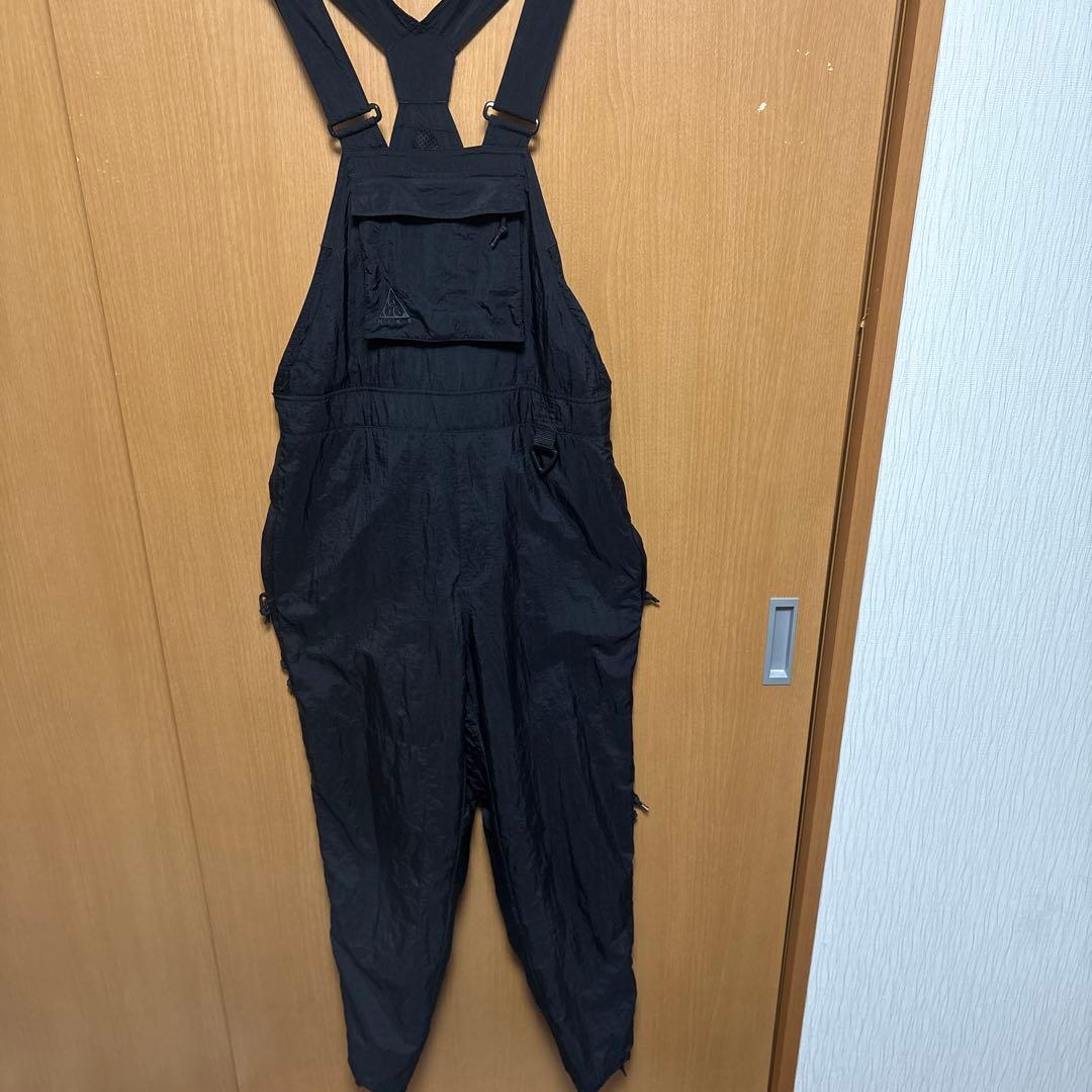 19ss NIKE ACG オーバーオール つなぎ　ブラック 希少　ロゴ刺繍　m