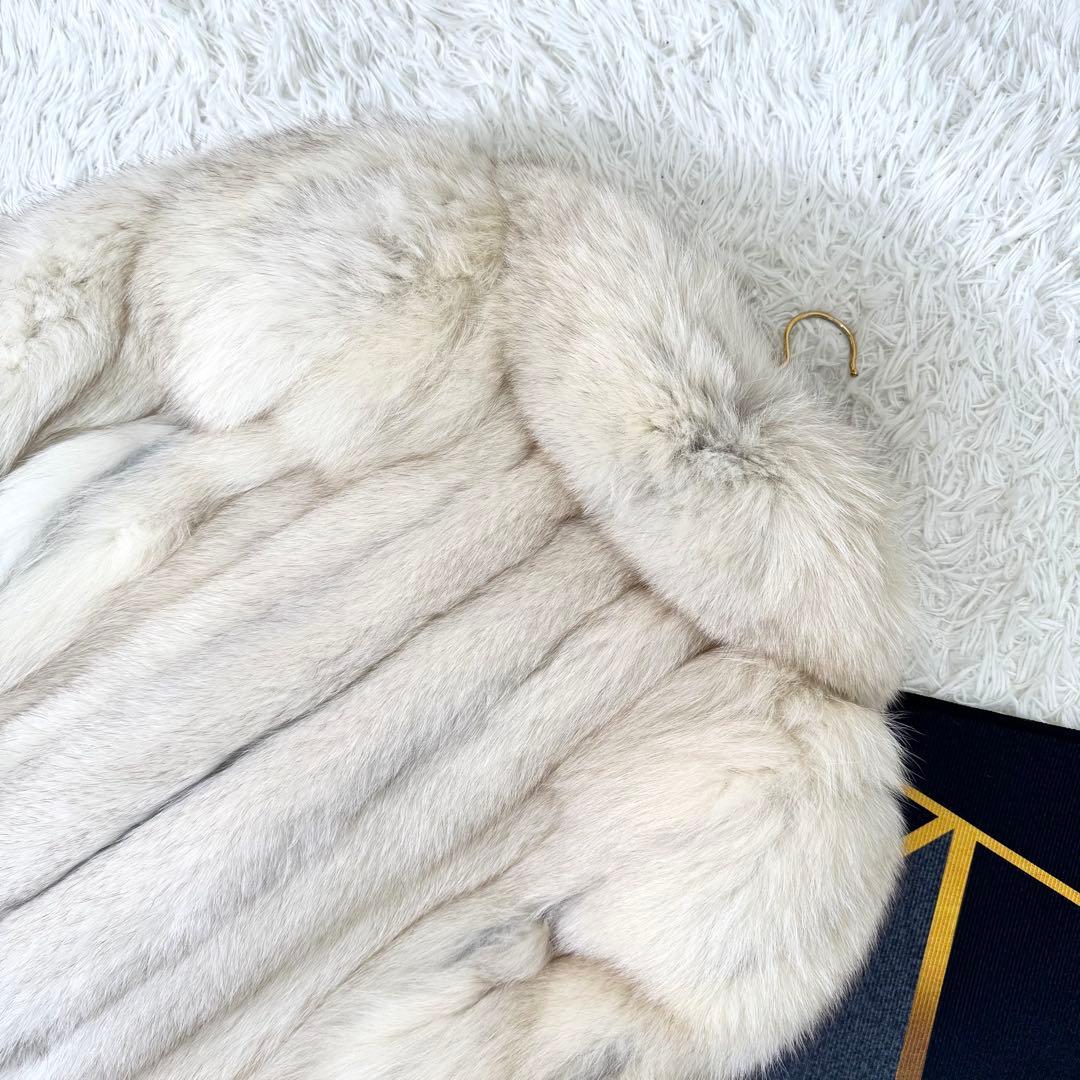 ボリューム◎JINDO×SAGA FOX/ブルーフォックス　ファーコート　本毛皮