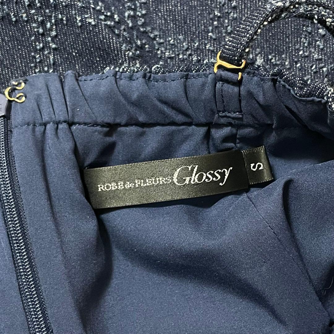 ローブドフルール Glossy キャバクラ ドレス タイト デニム ビジュー