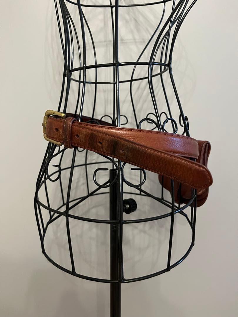 希少✨ Ralph Lauren ヴィンテージ 牛革 ベルト バッグ ブラウン