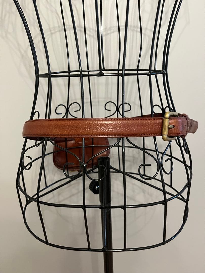 希少✨ Ralph Lauren ヴィンテージ 牛革 ベルト バッグ ブラウン