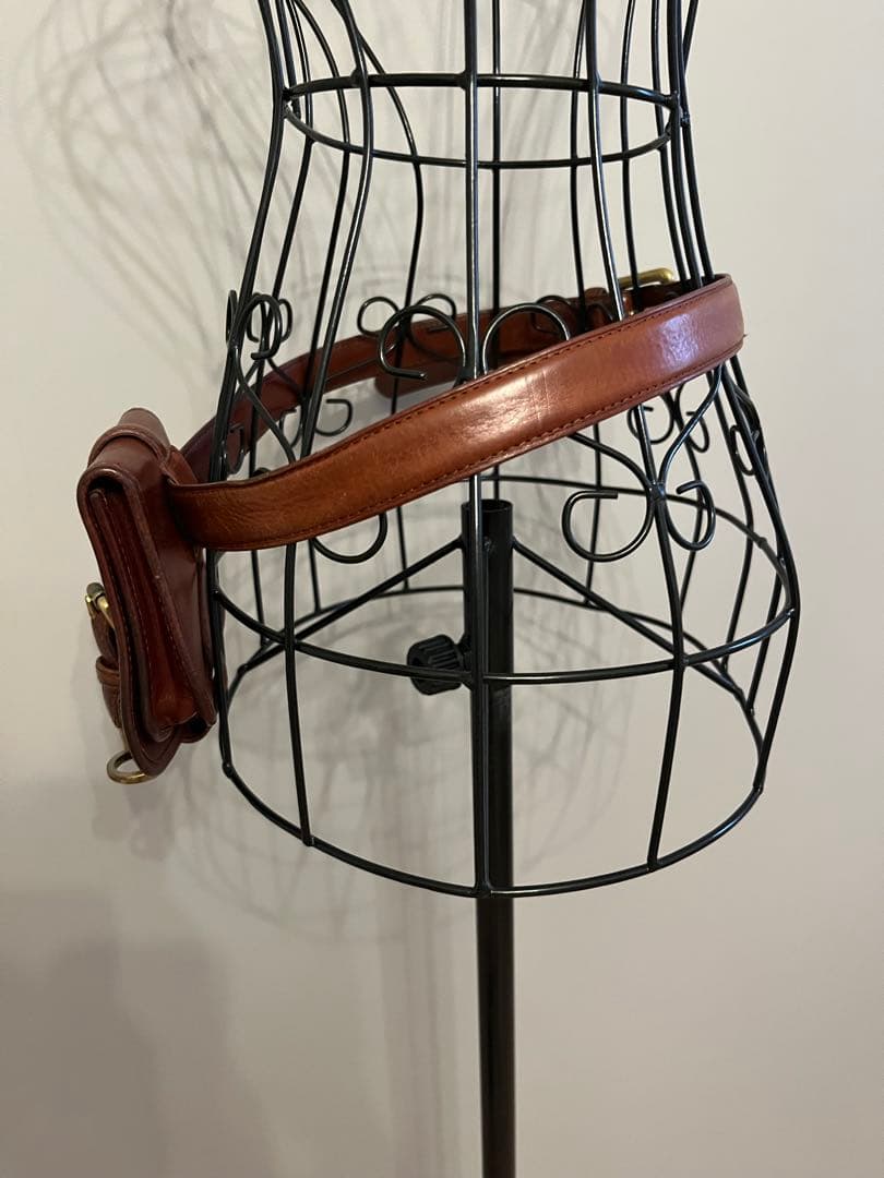 希少✨ Ralph Lauren ヴィンテージ 牛革 ベルト バッグ ブラウン