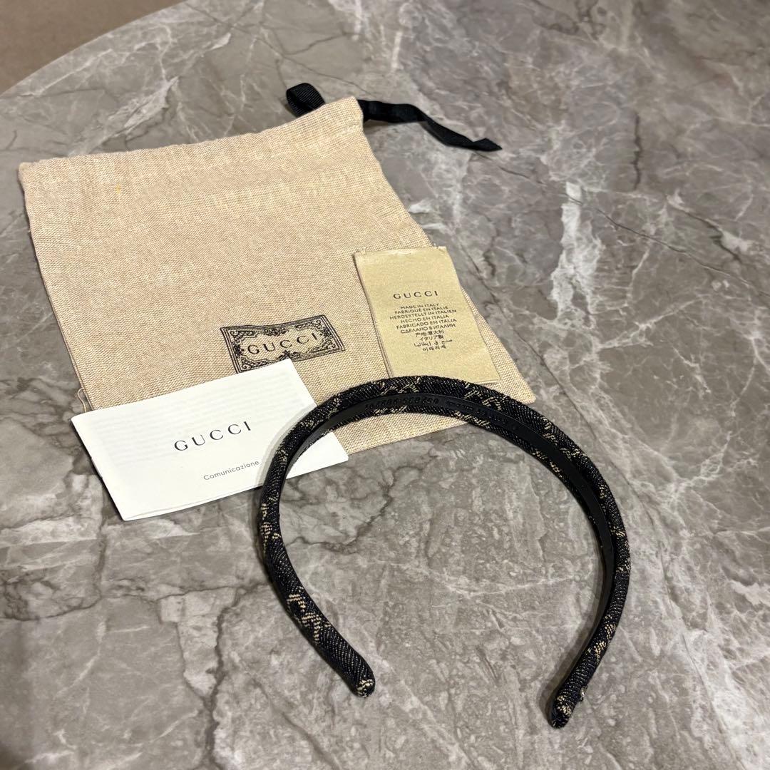 GUCCI ブラック ヘアバンド