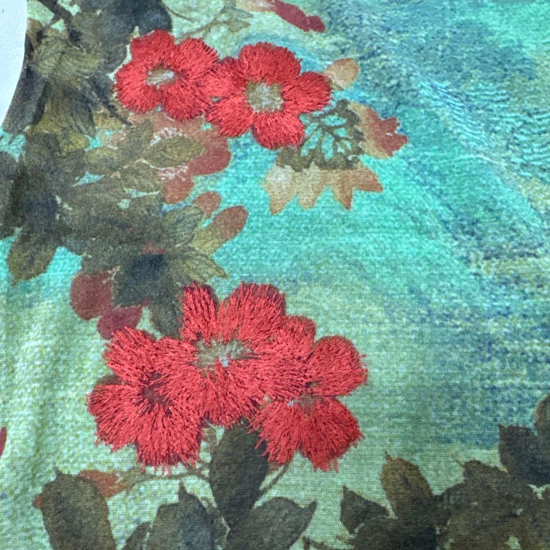 ヴィヴィアン・タム 花柄タートルネックノースリーブトップス サイズ0