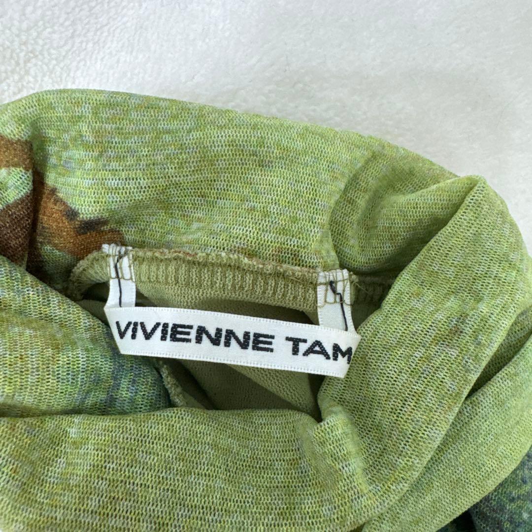 ヴィヴィアン・タム 花柄タートルネックノースリーブトップス サイズ0