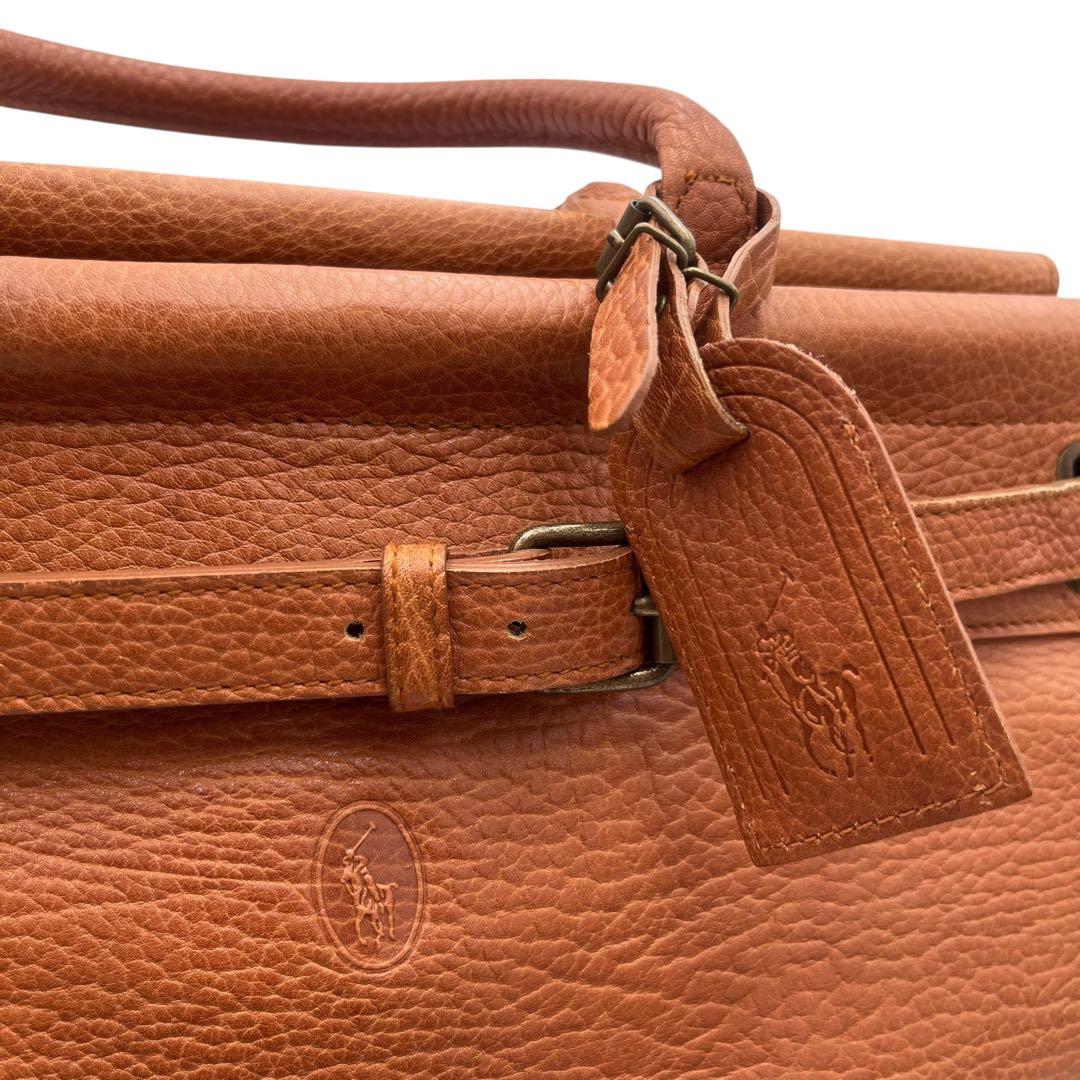 【廃盤】ポロラルフローレン ボストンバッグ ヴィンテージ シボ革 ホース刻印