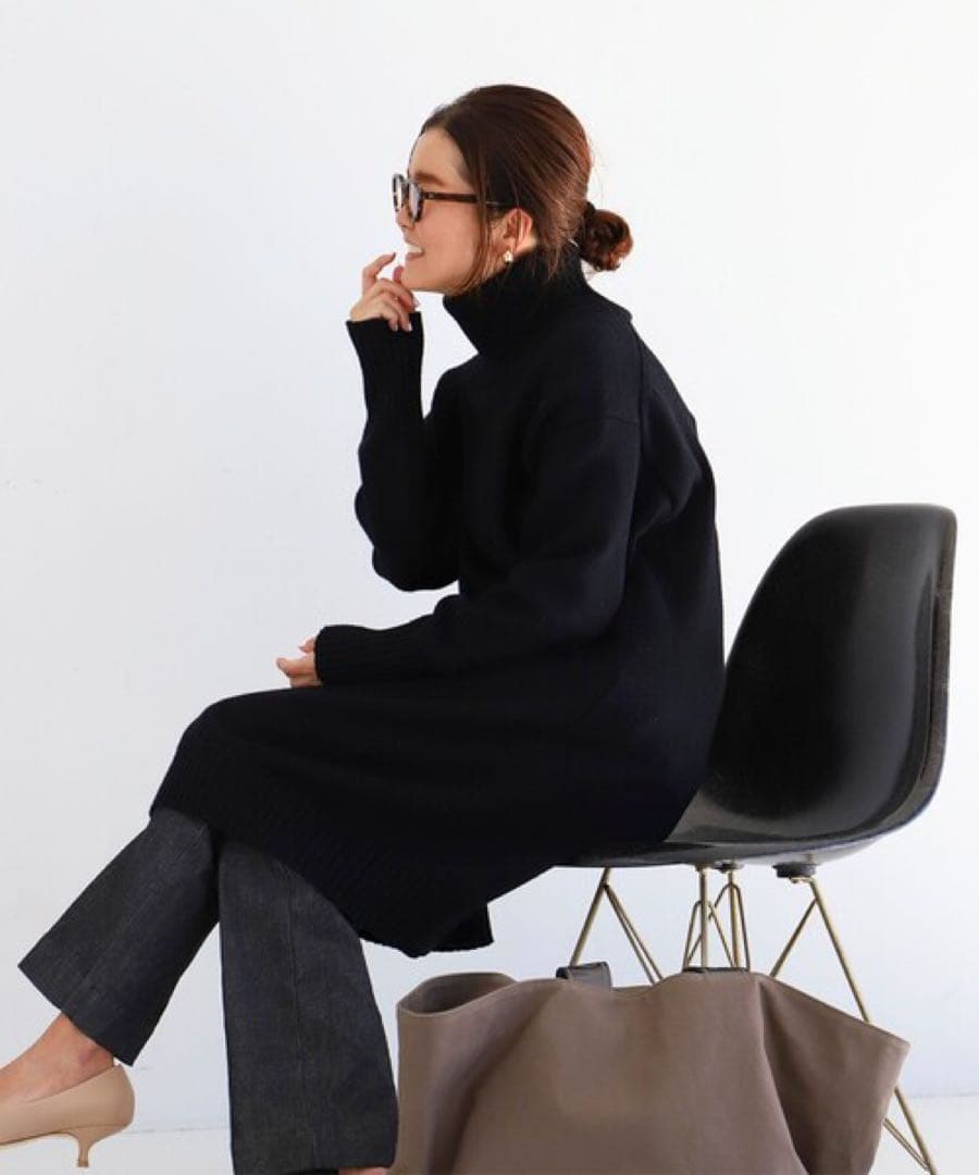 【美品】Demi-Luxe BEAMS 目黒越子 2.8万 ウールロングニット