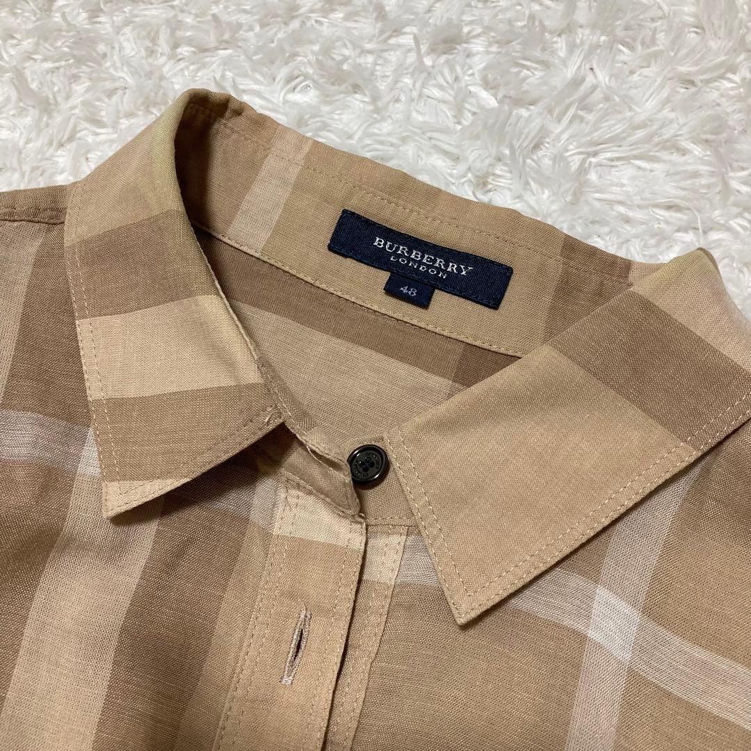 大きいサイズ48 バーバリーロンドン メガチェック シャツ チュニック