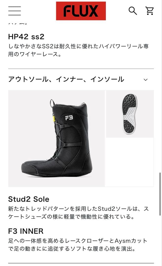 FLUX 2025購入 スノーボードブーツ ブラック