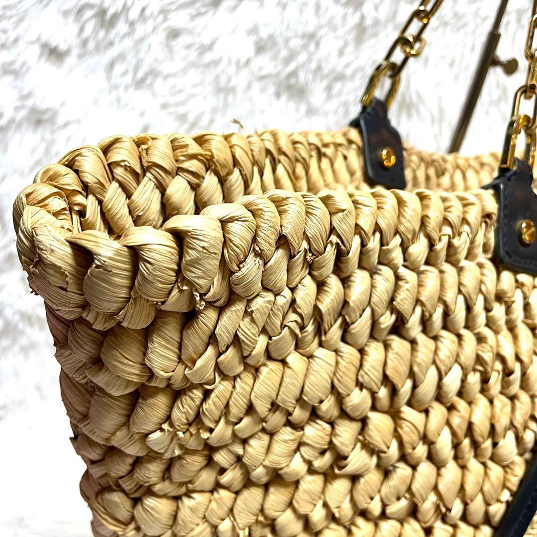 【未使用級】トリーバーチ かごバッグ チェーン ビッグロゴ ダブルT