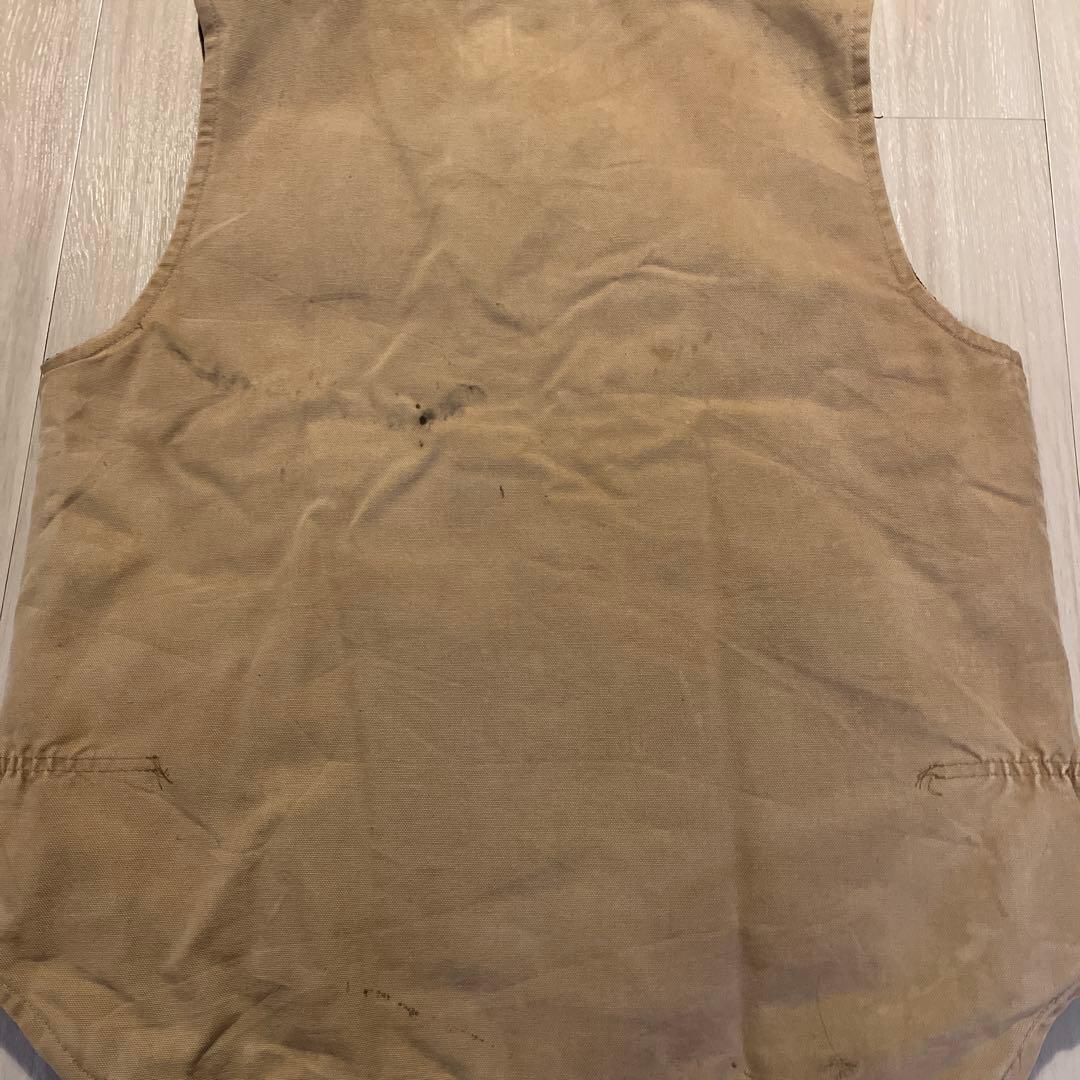 carhartt ベスト カーハート ダックベスト ベージュ キルティング　古着