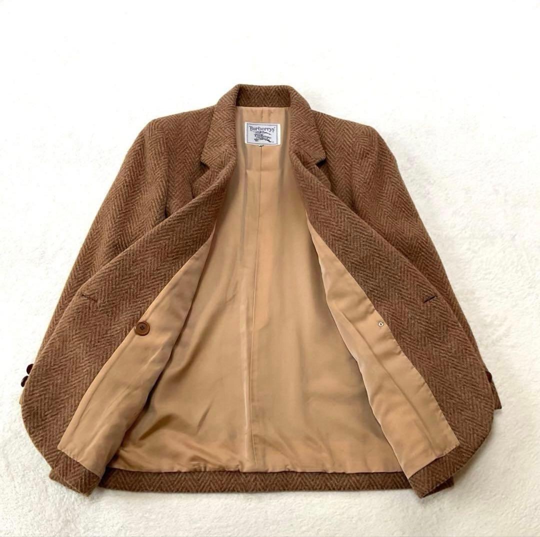 ユ*ス様 【美品】バーバリー テーラードジャケット ヘリンボーン クルミボタン