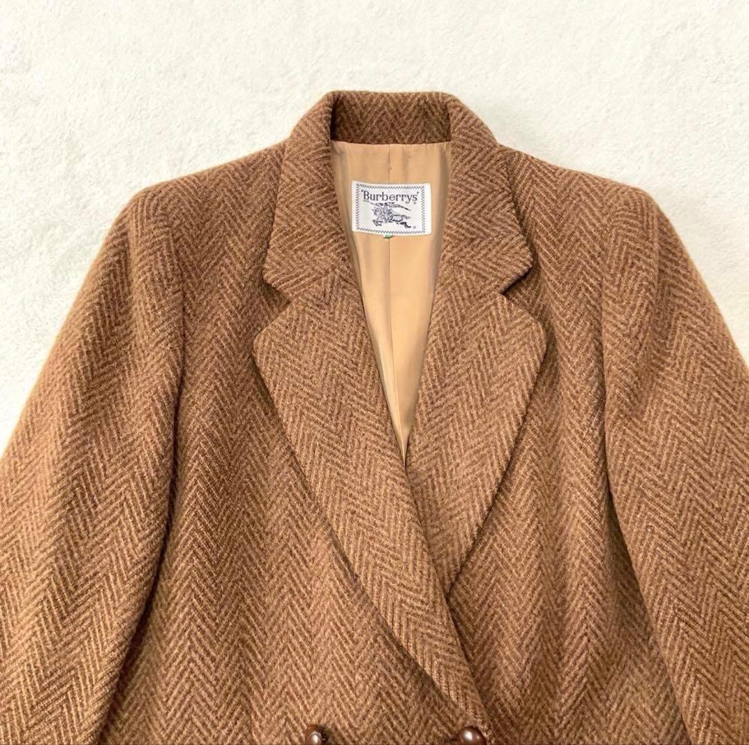ユ*ス様 【美品】バーバリー テーラードジャケット ヘリンボーン クルミボタン