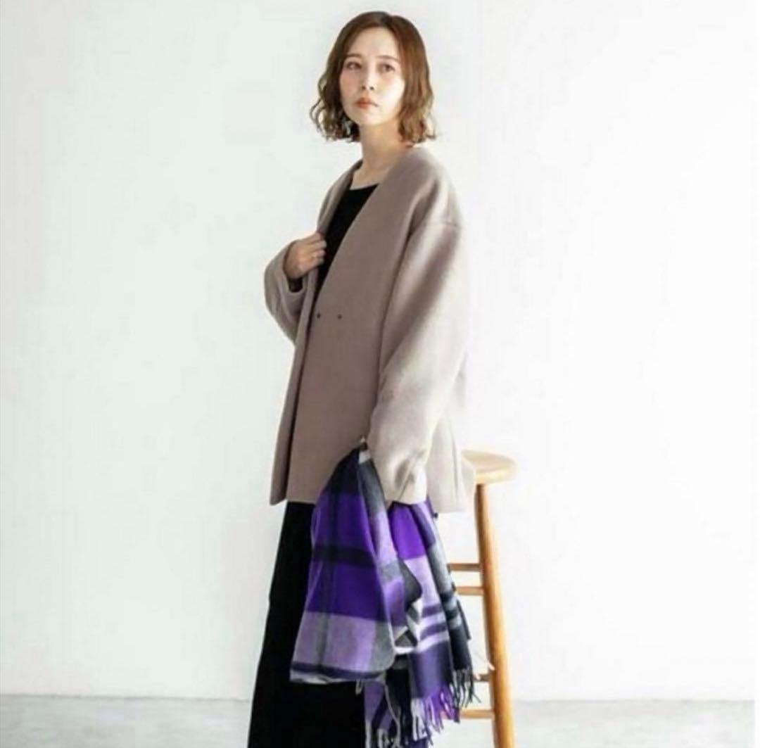 IENA イエナ MANTECO マンテコ ウールノーカラーショートコート