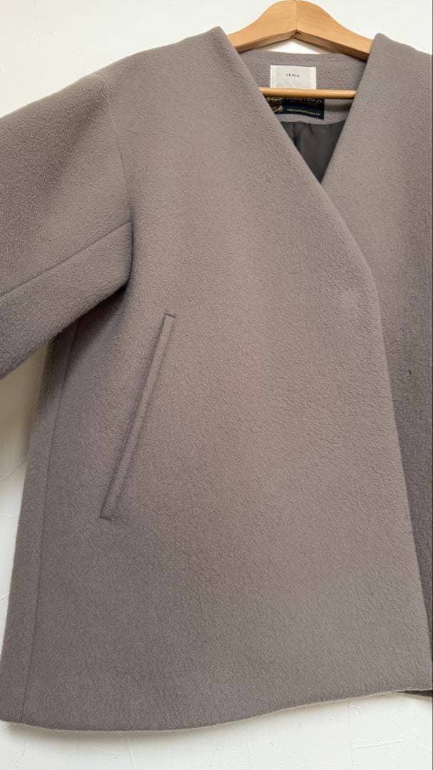IENA イエナ MANTECO マンテコ ウールノーカラーショートコート