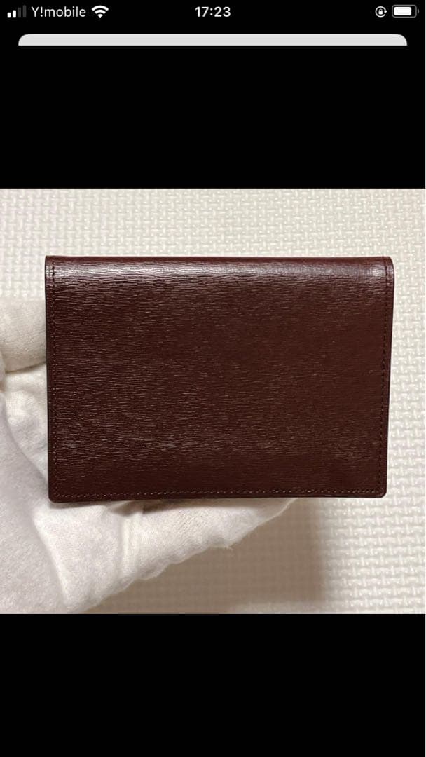 未使用BURBERRバーバリー　レザー名刺入れ　カードケース　濃茶