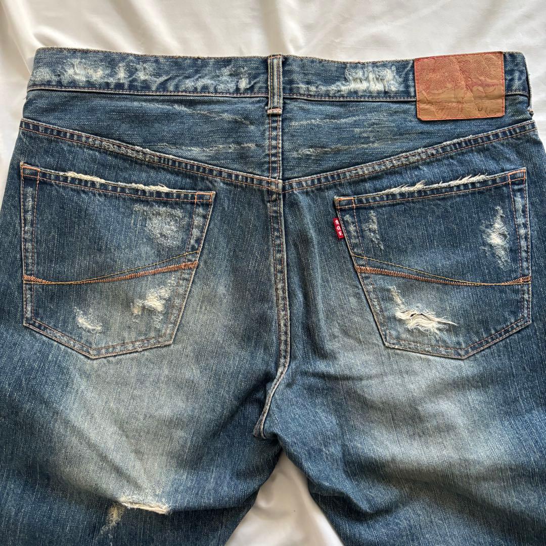 00's y2k ダメージデニム フェード ヒゲ グランジ archive