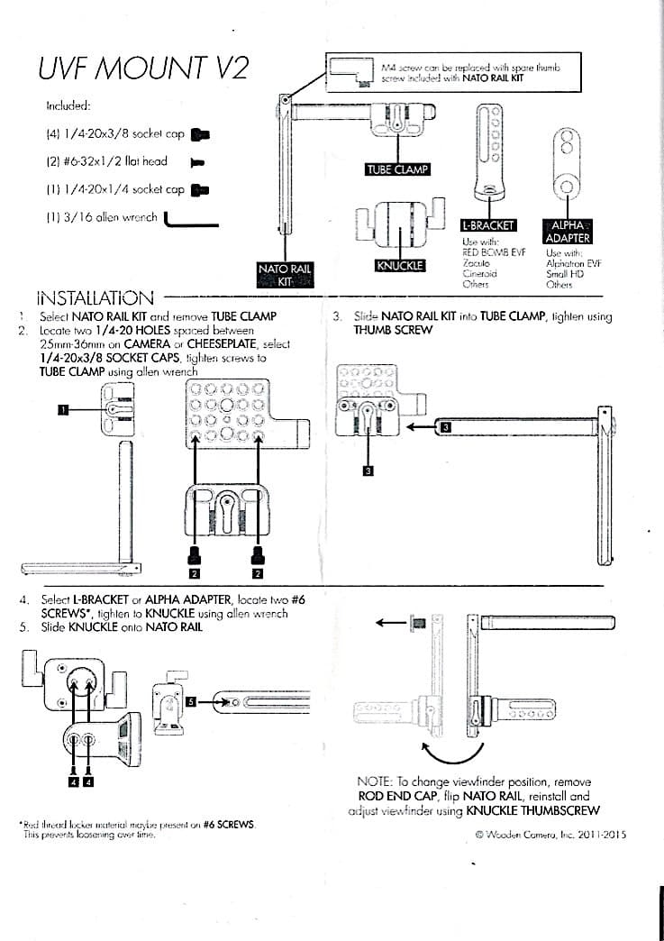 Wooden Camera - UVF Mount V2【美品】