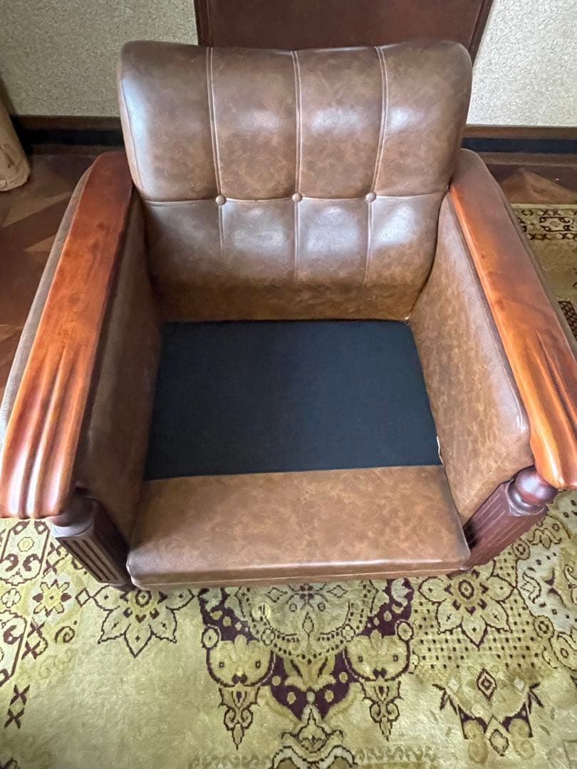 昭和レトロ　1人掛けソファ-1