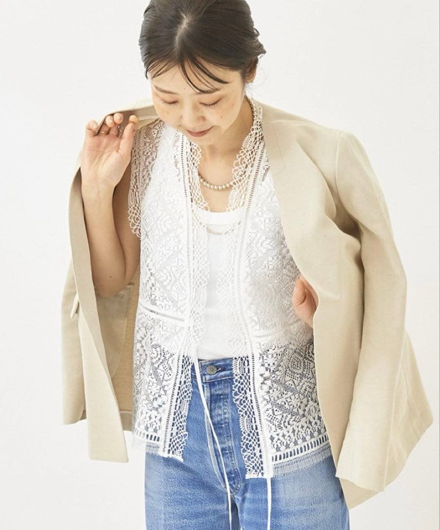 plage レースカットソー